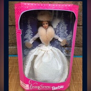 NRFB Mattel 1998 Winter Evening Barbie Doll #19220 New in Sealed Box Princess!